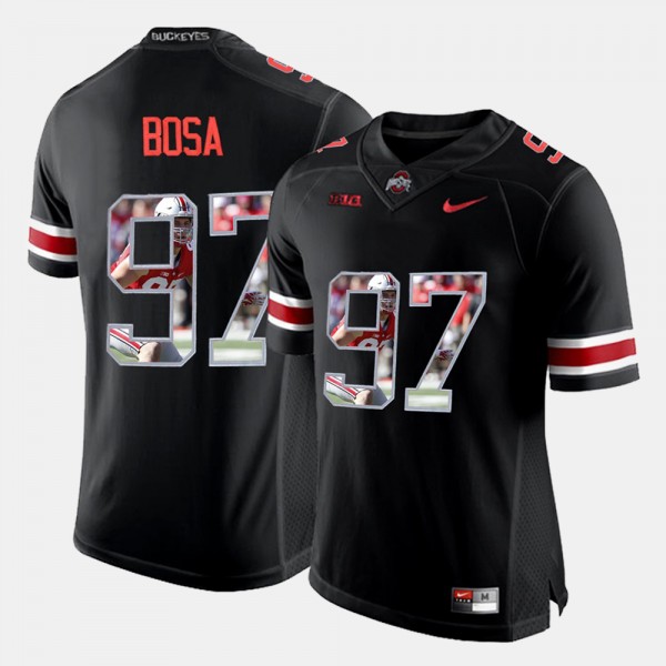 Ohio State Buckeyes Nick Bosa Men's #97 Black Pictorial Fashion College Football Jersey 2404ADBZ6